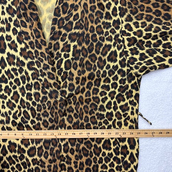 VTG Victorias Secret Gold Label Leopard Print Wrap Dress Robe NO BELT Size M/L - Picture 13 of 13